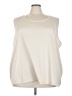 Maggie Barnes 100% Polyester Ivory Sleeveless T-Shirt Size 5X - photo 1