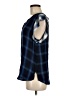 Vince Camuto Plaid Blue Sleeveless Blouse Size M - photo 5
