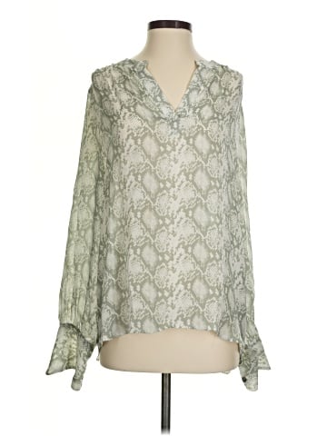 Elie Tahari Long Sleeve Silk Top (view 1)