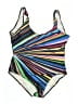 Unbranded Stripes Black One Piece Swimsuit Size 3X - photo 1