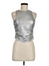 Shein Metallic Silver Sleeveless Top Size 6 - photo 1