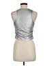 Shein Metallic Silver Sleeveless Top Size 6 - photo 2