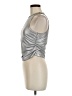 Shein Metallic Silver Sleeveless Top Size 6 - photo 5
