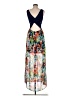 Le Lis 100% Polyester Print Blue Casual Dress Size M - photo 2
