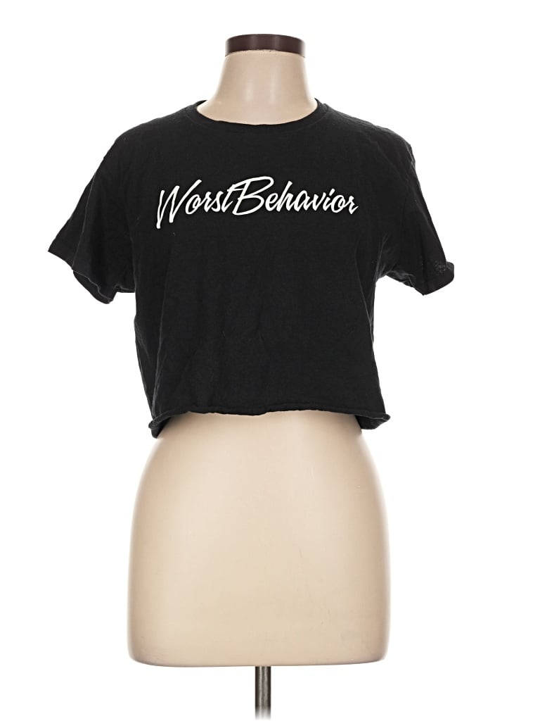 Pre-owned Gildan Short Sleeve T-shirt In Black