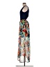 Le Lis 100% Polyester Print Blue Casual Dress Size M - photo 5