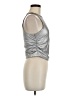Shein Metallic Silver Sleeveless Top Size 6 - photo 4