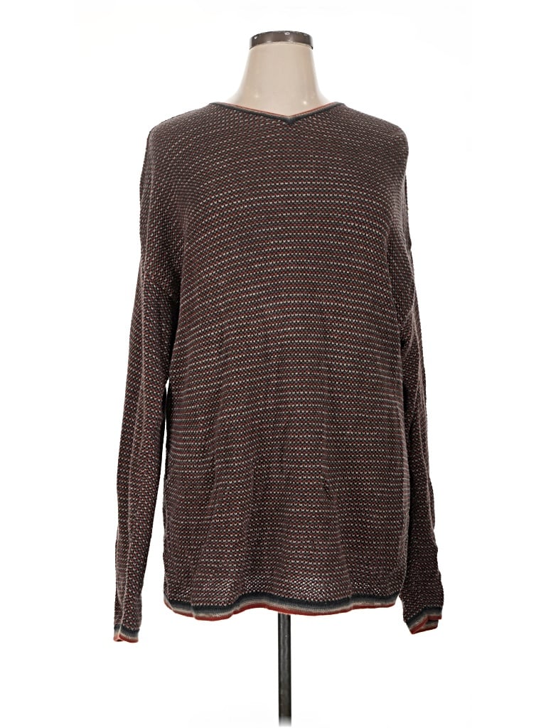 Pre-owned Perry Ellis Pullover Sweater In Brown