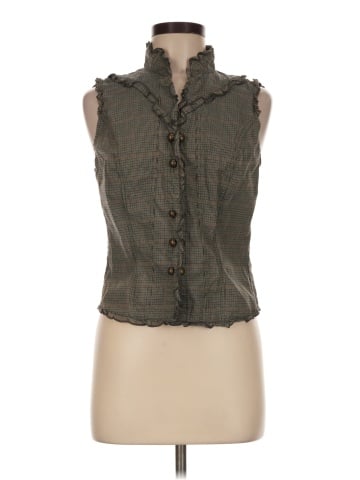 Faded Glory Sleeveless Button-Down Shirt (view 1)