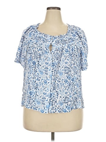 Rose + Olive Short Sleeve Blouse (view 1)