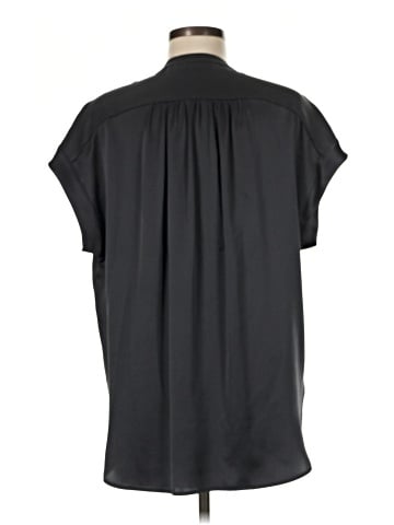 Vince. Short Sleeve Silk Top (view 2)