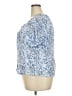 Rose + Olive Blue Short Sleeve Blouse Size 2X - photo 5
