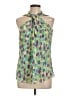 Etcetera 100% Silk Green Sleeveless Silk Top Size 10 - photo 1