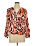 Miley + Molly 100% Polyester Orange Long Sleeve Blouse Size L - photo 1
