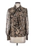 Altuzarra for Target 100% Polyester Animal Print Silver Long Sleeve Blouse Size XS - photo 1