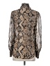 Altuzarra for Target 100% Polyester Animal Print Silver Long Sleeve Blouse Size XS - photo 2