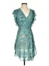 Feathers 100% Polyester Teal Kimono Size XS - photo 1