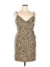 Sanctuary 100% Polyester Animal Print Tan Cocktail Dress Size XXL - photo 1