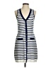 Express Stripes Blue Casual Dress Size S - photo 1