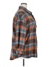 Emery Rose 100% Polyester Plaid Brown 3/4 Sleeve Blouse Size 2X - photo 4