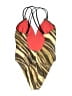 St. John Animal Print Gold Swimsuit Top Size 2 - photo 2