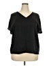 Worthington 100% Polyester Black Short Sleeve Top Size XXL - photo 1