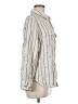 L.L.Bean 100% Tencel Stripes Ivory Long Sleeve Button-Down Shirt Size M - photo 4