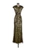 Mac Duggal 100% Polyester Gold Cocktail Dress Size 2 - photo 2