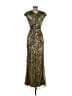 Mac Duggal 100% Polyester Gold Cocktail Dress Size 2 - photo 2