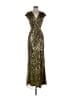 Mac Duggal 100% Polyester Gold Cocktail Dress Size 2 - photo 1