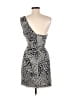 Max and Cleo 100% Polyester Animal Print Silver Cocktail Dress Size 12 - photo 2