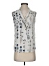 Elena Baldi Silver Sleeveless Blouse Size S - photo 1