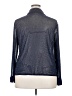 Ember 100% Polyester Metallic Blue Long Sleeve Blouse Size 2X - photo 2