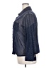 Ember 100% Polyester Metallic Blue Long Sleeve Blouse Size 2X - photo 5