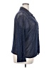 Ember 100% Polyester Metallic Blue Long Sleeve Blouse Size 2X - photo 4