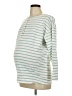 Old Navy 100% Cotton Blue Long Sleeve Top Size Lg Maternity - photo 1