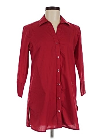 Foxcroft 3/4 Sleeve Button-Down Shirt (view 1)