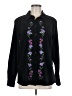 Cascade Blues Black Long Sleeve Button-Down Shirt Size M - photo 1