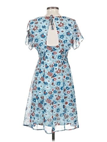 Madewell Open-Back Mini Dress in Wildflower Garden (view 2)