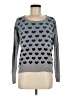 Vertical Design Hearts Gray Pullover Sweater Size M - photo 1