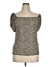 GeeGee Brown Short Sleeve Top Size 1X - photo 1
