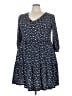 Kaileigh Stars Blue Casual Dress Size 3X - photo 1