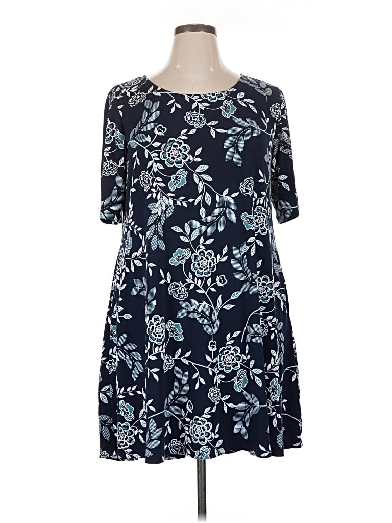Pre-owned Nina Leonard Casual Dress In Blue