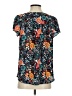 Ann Taylor LOFT 100% Polyester Floral Teal Short Sleeve Blouse Size XS - photo 2