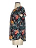 Ann Taylor LOFT 100% Polyester Floral Teal Short Sleeve Blouse Size XS - photo 5