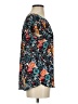 Ann Taylor LOFT 100% Polyester Floral Teal Short Sleeve Blouse Size XS - photo 4
