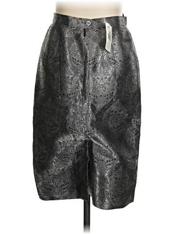 Escada by Margaretha Ley Faux Leather Skirt (view 2)