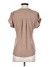 Flower & Feather Tan Short Sleeve Blouse Size S - photo 2