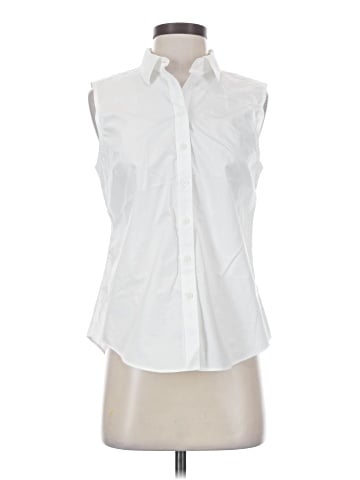 Lands' End Sleeveless Button-Down Shirt (view 1)