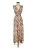 Max Studio 100% Polyester Paisley Tan Casual Dress Size S - photo 1